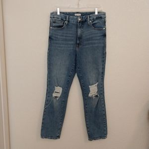 Good American Blue Straight Leg Jeans